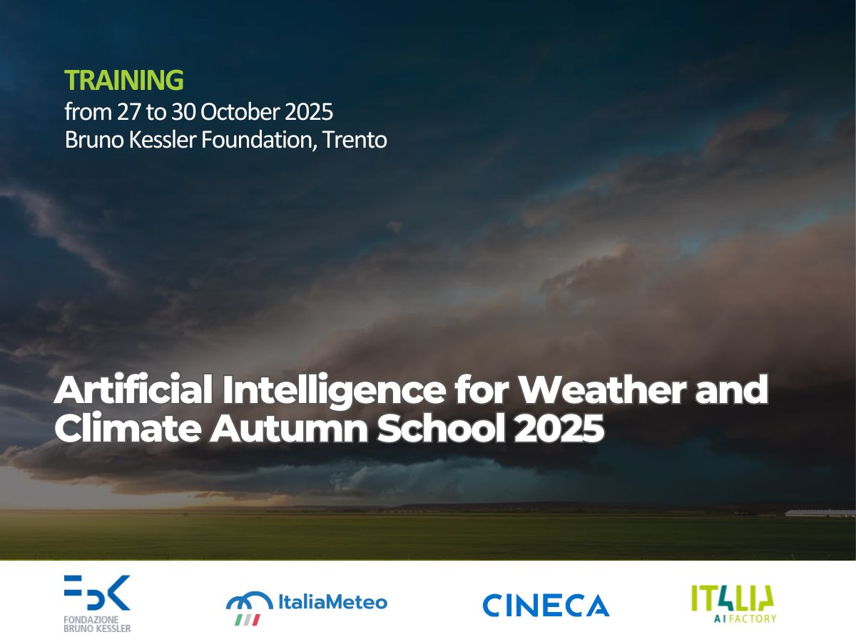 Aperte le iscrizioni all’Artificial Intelligence for Weather and Climate Autumn School 2025